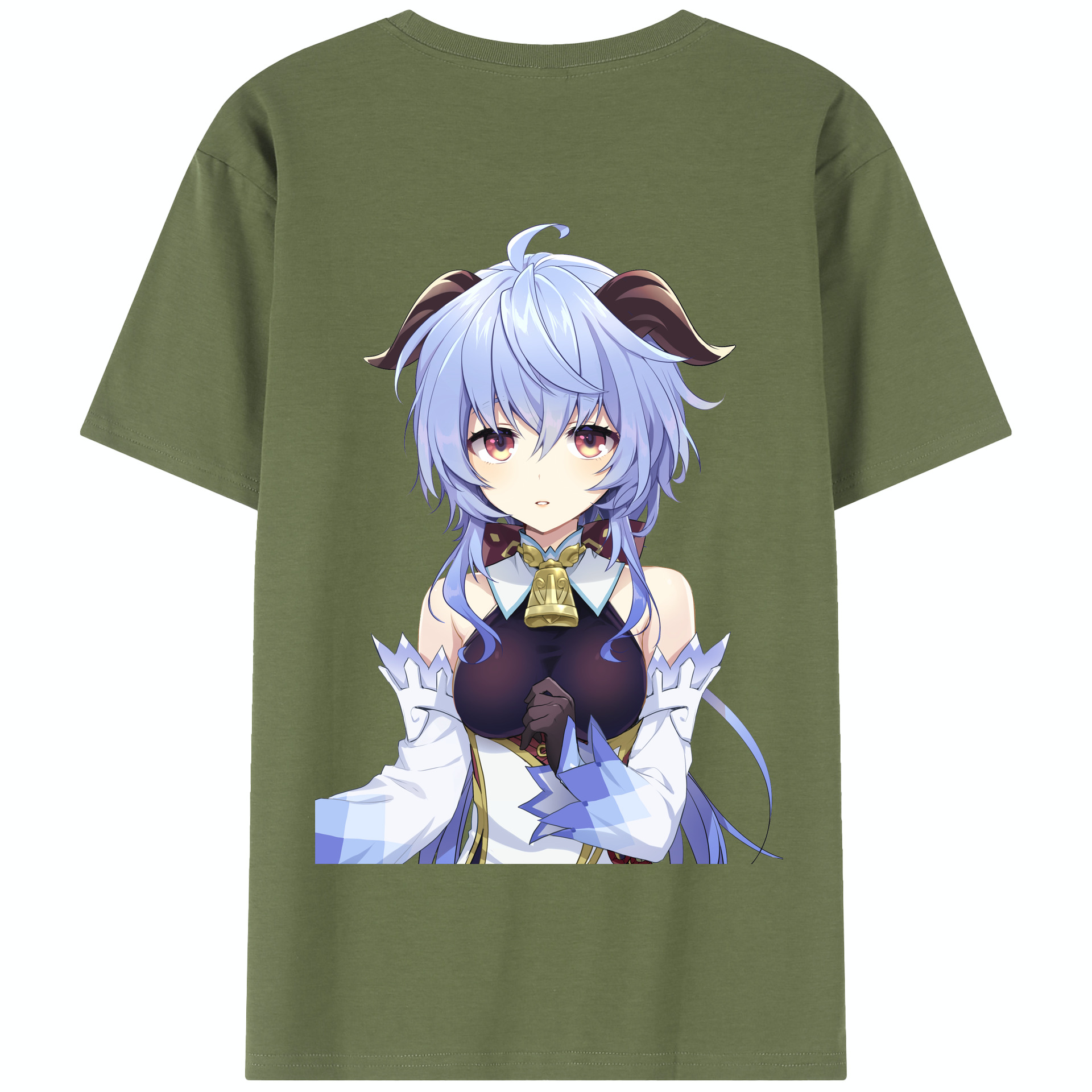 げんし神 甘雨 かんう genshin Ganyu 綿100％半袖Tシャツ（背面プリント）